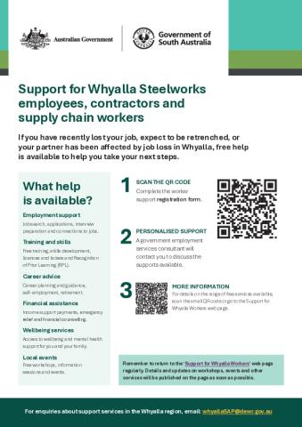 Support for Whyalla Steelworks employees, contractors and supply chain workers.pdf
