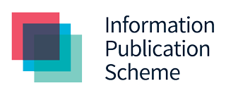 Information Publication Scheme logo, consisting of three coloured squares superimposed diagonally. The colours of the squares are light green, bright light blue and watermelon red.