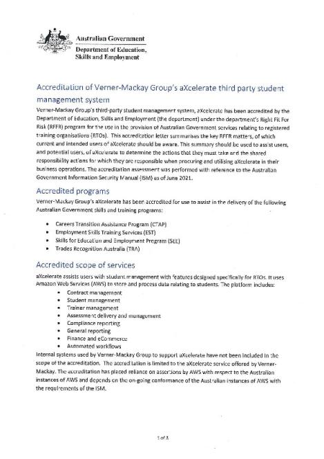 aXcelerate Accreditation Report.pdf
