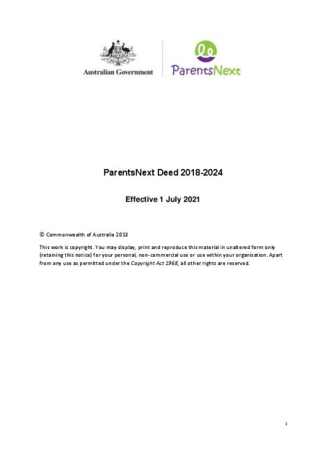 D21 487791  ParentsNext Deed 2018-2024 incorporating Deed Variation changes - effective 1 July 2021.PDF