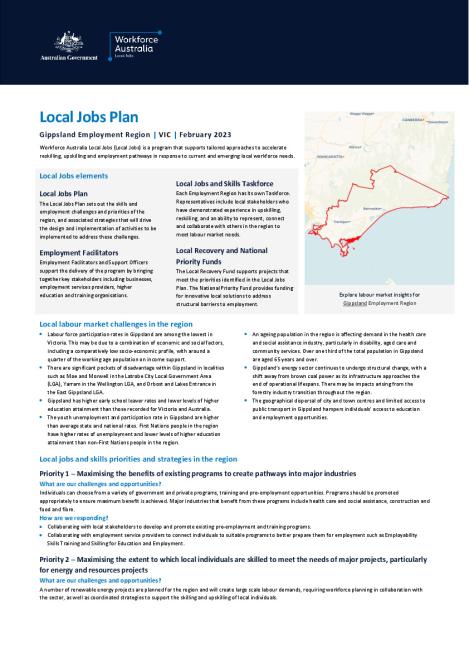 Gippsland -  Local Jobs Plan - February 2023 - Final.pdf