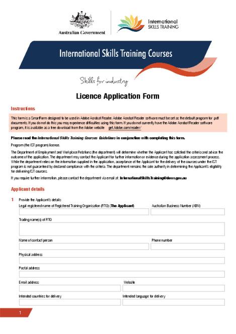IST Courses Program – Product Licence Application Form.pdf
