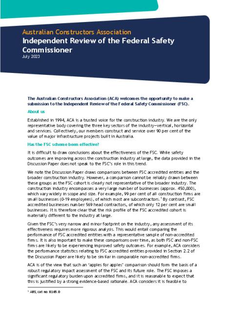 Australian Constructors Association Submission - 1 August 2023.pdf