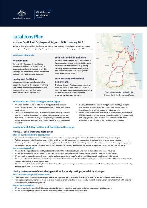 Brisbane South East - Local Jobs Plan - January 2023 - Final.pdf