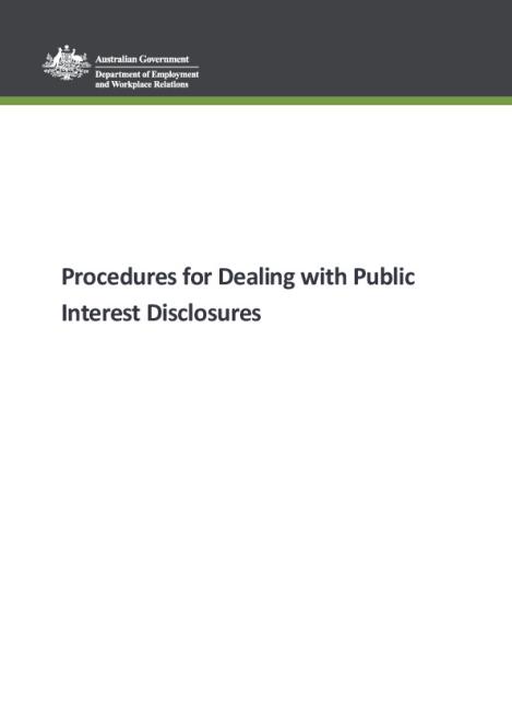 DEWR Procedures for Dealing with Public Interest Disclosures.pdf