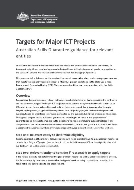 Targets for Major ICT Projects - ASG guidance for relevant entities.pdf