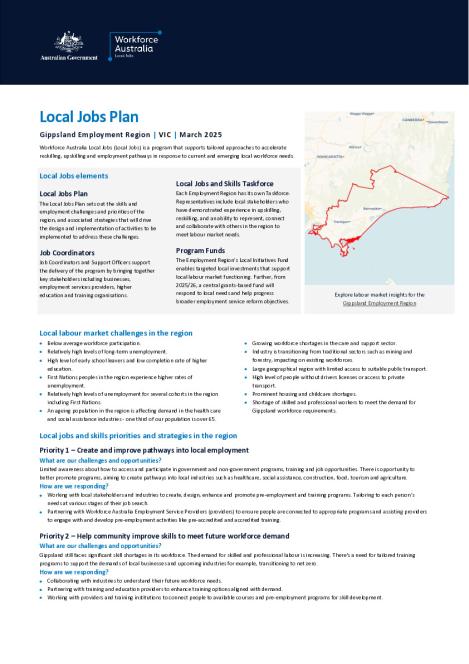 Gippsland - Local Jobs Plan - March 2025.pdf