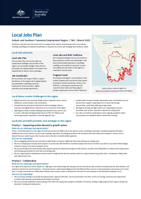 Hobart and Southern Tasmania - Local Jobs Plan March 2025.pdf