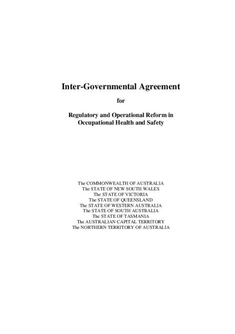 Inter-Governmental Agreement for Regulatory and Operational Reform in OHS 2008.PDF
