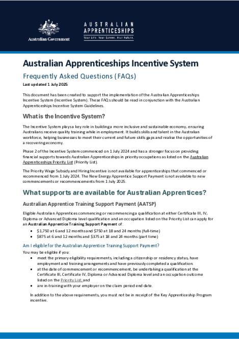 Incentive System FAQs 1 July 2025.pdf