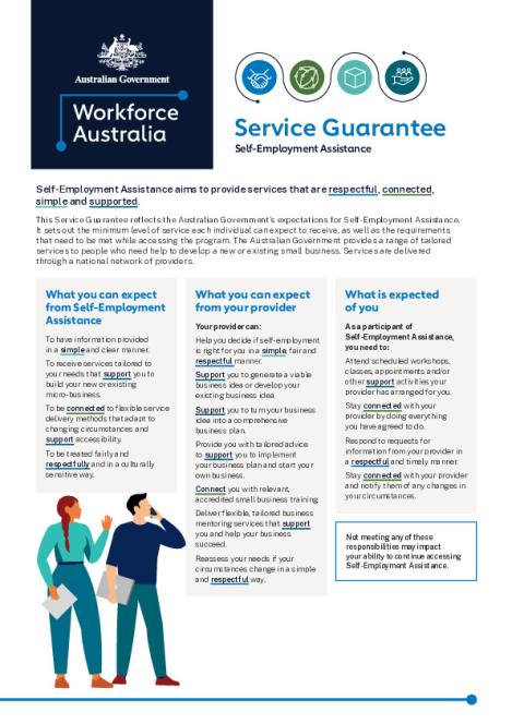 Self-Employment Assistance service guarantee (A4 PDF 155KB).pdf