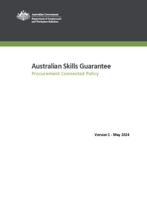 Australian Skills Guarantee Procurement Connected Policy Version 1.pdf