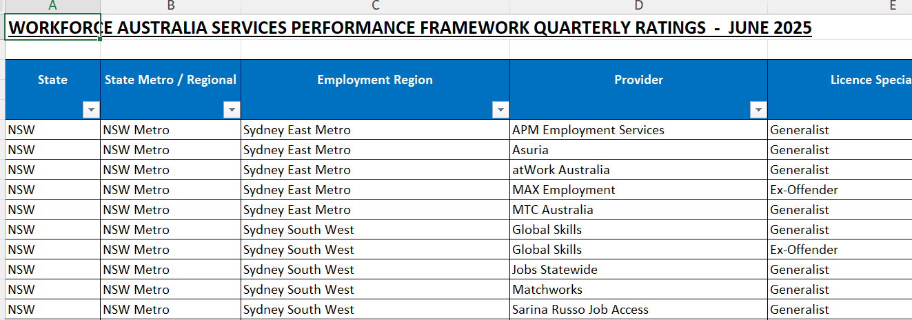decorative screenshot of excel sheet