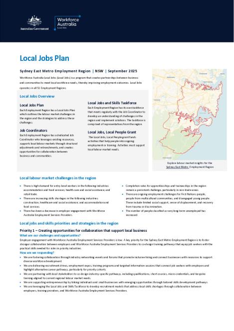 Sydney East Metro - Local Jobs Plan - September 2025.pdf