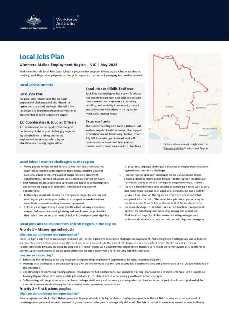 Wimmera Mallee - Local Jobs Plan - May 2025 - FINAL.pdf