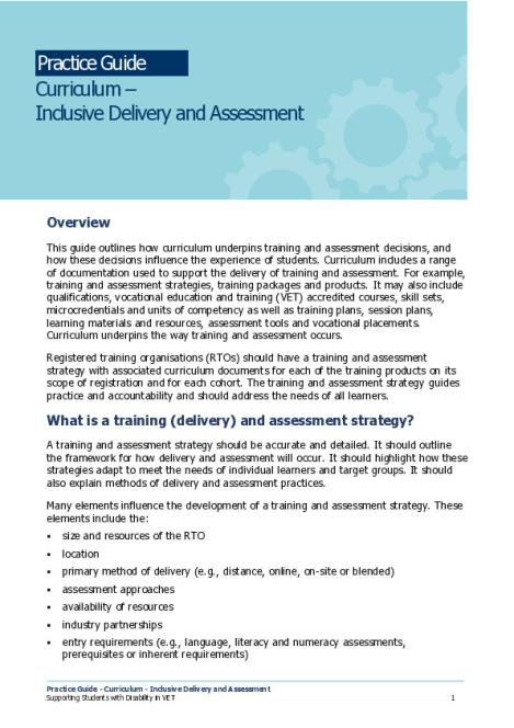 Practice Guide - Curriculum - Inclusive Delivery and Assessment.pdf