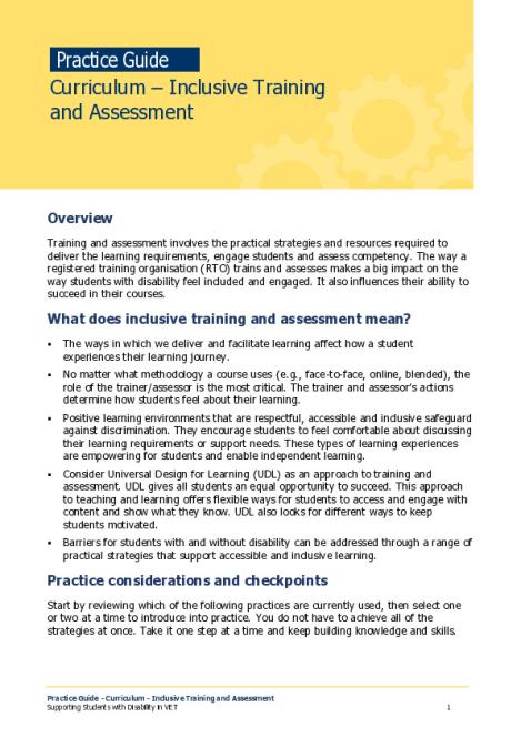 Practice Guide - Curriculum - Inclusive Training and Assessment.pdf