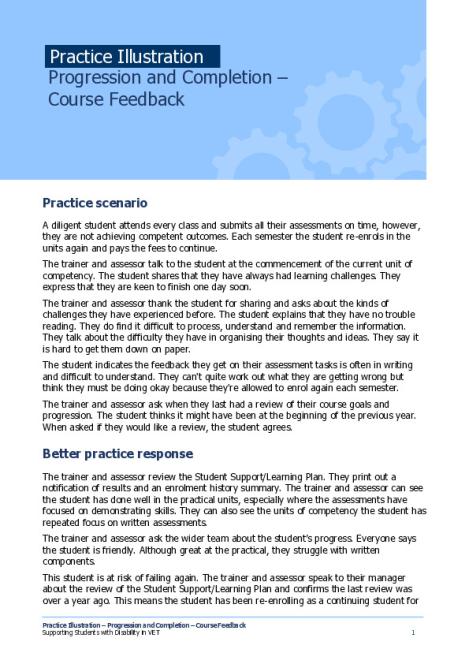 Practice Illustration - Progression and Completion - Course Feedback.pdf