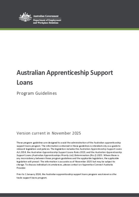 Australian Apprenticeship Support Loans Program Guidelines - December 2025 - FINAL.pdf