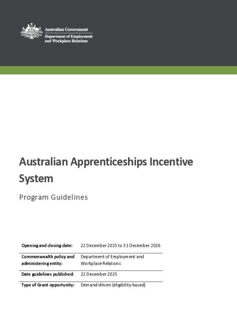 Australian Apprenticeships Incentive System Program Guidelines - 22 December 2025.pdf
