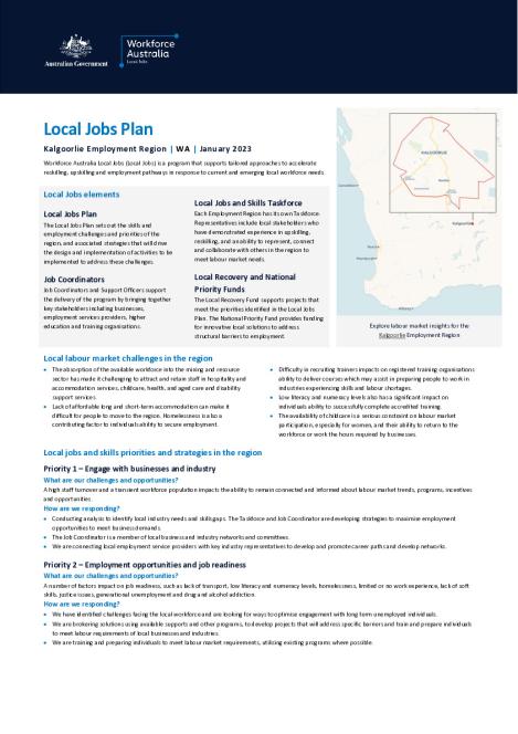 Kalgoorlie - Local Jobs Plan - January 2023 - Final.pdf