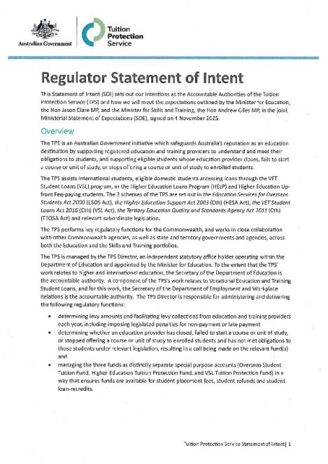 Statement of Intent on Tuition Protection Service.pdf