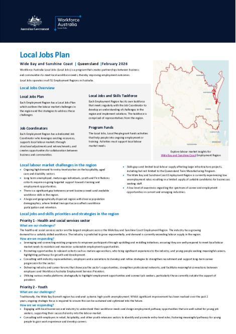 Wide Bay and Sunshine Coast Local Jobs Plan - February 2026.pdf