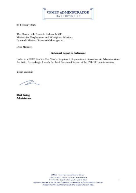 Third Bi-Annual Report of the CFMEU Administrator.pdf