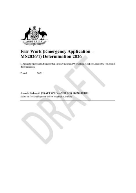 Consultation draft - Fair Work Amendment (Fairer Fuel) Act 2026 Notifiable Instrument.pdf