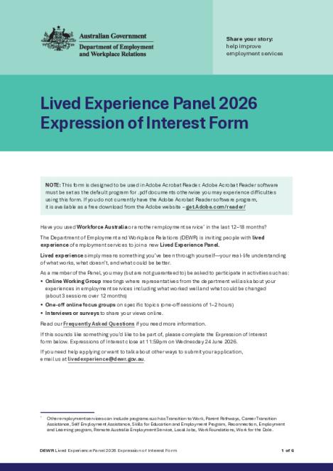 Employment Services Lived Experience Panel EOI form.pdf