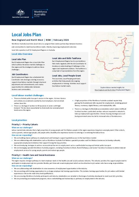 New England and North West - Local Jobs Plan - February 2026 - Final.pdf
