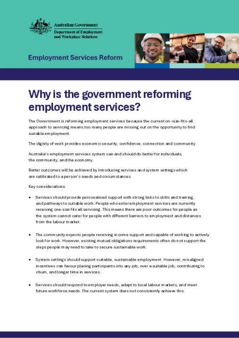 Why is the government reforming employment services.pdf
