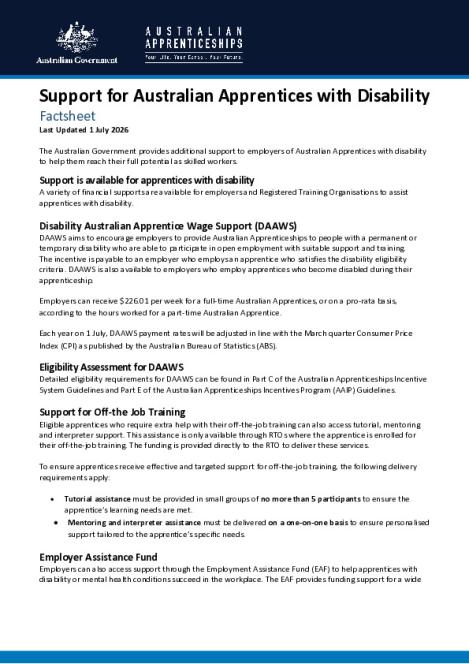 Support for Australian Apprentices with disability factsheet 1 July 2026.pdf