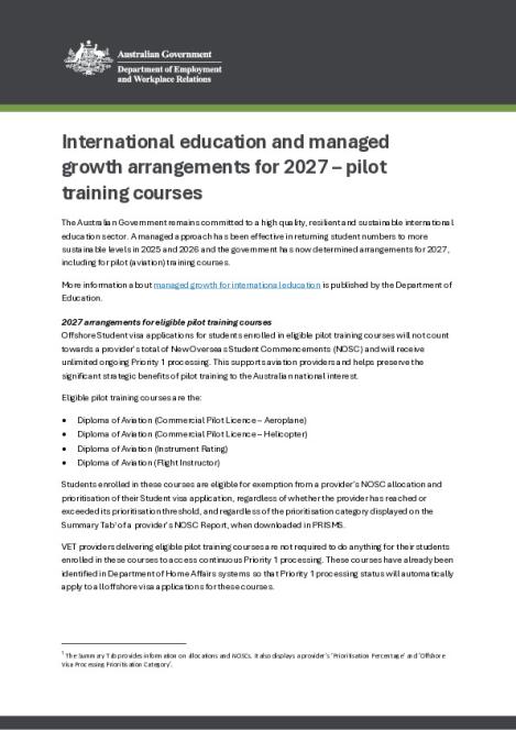 Factsheet - Managed Growth 2027 and Pilot Training Courses.pdf