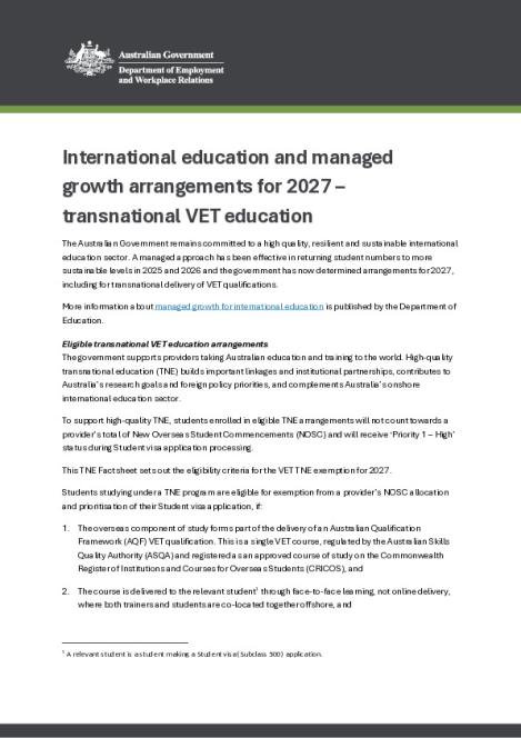 Factsheet - Managed Growth 2027 and TNE Arrangements.pdf