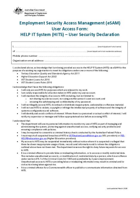 eSAM HITS Provider User Access.pdf