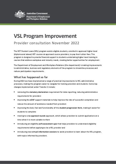 VSL Improvement Consultation Paper November 2022.pdf
